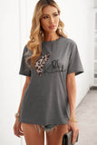 Be Kind Heart Print O-Neck T-shirt