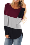 Long Sleeve Colorblock Top