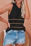 Knit Tank Top with Stripes