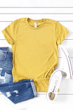 Solid Color Crew Neck Tee