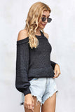 Cool Breeze Cotton Cold Shoulder Sweater