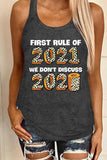 Slogan Print Gray Vest