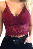 Deep V Lace Bralette Crop Top