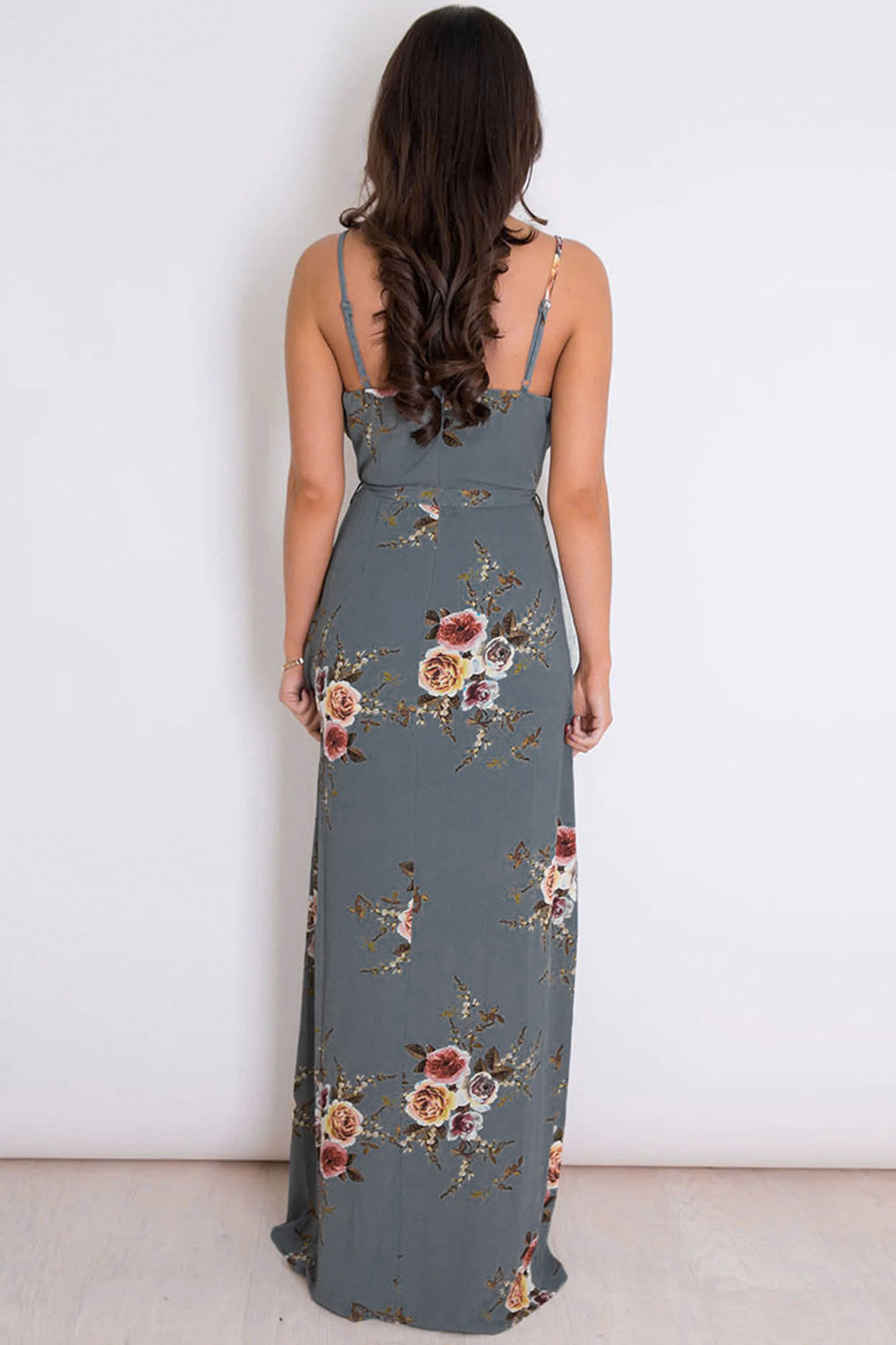 Floral Wrap Maxi Dress With Slit