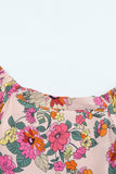 Water Painting Flowers Sexy Off Shoulder Top