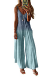 Gradient Color Spaghetti V-Neck Wide Leg Jumpsuit