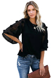 Crew Neck Kimono Sleeve Knit Top