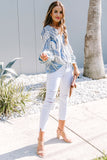 Printed Lantern Sleeve Top