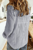 Textured Solid Color Basic Shirt