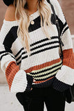 Striped Pattern Knit Sweater