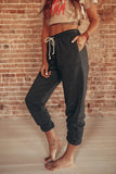 Drawstring Waist Pockets Sweatpants