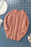 Chunky Knit Solid Cardigan with Pocket