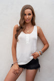 Button Loose Tank Top