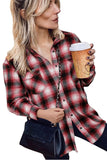 Buttons Pocketed Plaid Shacket