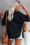 V Neck Short Sleeve Knit Tee