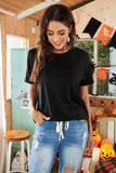 Solid Color Crew Neck Tee