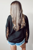 Long Sleeve Top with Leopard Print