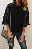 Crew Neck Kimono Sleeve Knit Top