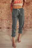 Drawstring Waist Pockets Sweatpants