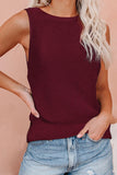 Crisscross Hollow-out Knit Tank Top