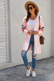 Striped Balloon Sleeve Cardigan