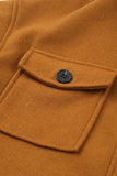 Long Sleeve Pockets Buttoned Shirt Jacket