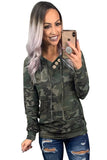Camo Print Kangaroo Pocket Hoodie
