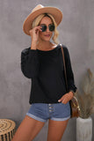 Plain Relaxed Fit Crew Neck Pullover Sweatshirt