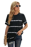 Tie-dye Stripe Casual T-Shirt