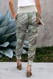 Multicolor Tie-dye Pocket Casual Pants With Slit