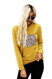 Halloween Animal Print Pumpkin Graphic Black Sweatshirt