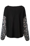 Blossom Contrast Swiss Dot Knit Top