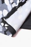 Molecule Print Tiered Tankini Culotte Swimwear