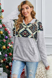 Tribal Geometric Print Hoodies with Pocket