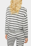 Striped Long Sleeve Top and Drawstring Joggers Loungewear