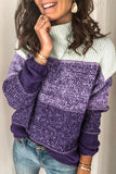 Colorblock Knit Pullover Sweater