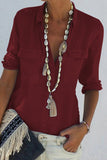 Turn-down Collar Pocketed Button Shirt