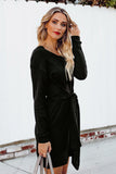 Dont Let Me Go Tie Sweater Dress