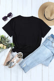 Gradient Snowflake Graphic Print Short Sleeve T Shirt