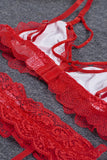 Sexy Lace Bralette Set with Garter Belts
