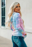 Multicolor Tie Dyed Pocket Pullover Hoodie