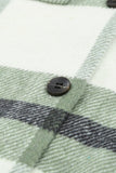 Plaid Print Pocket Women Shacket