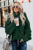 Cuddle Weather Cable Knit Handmade Turtleneck Sweater