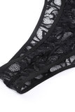 Crossed Straps Sheer Lace Teddy with Garter Belt