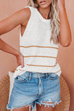 Knit Tank Top with Stripes