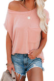 Pocketed Tee with Side Slits