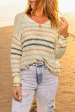 Stripe Colorblock Knit Sweater