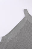 Solid Ribbed Knit Slim-fit Tank