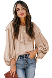 Ruffle Lantern Long Sleeve Top
