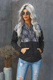 Tribal Print Vintage Pocket Hoodie